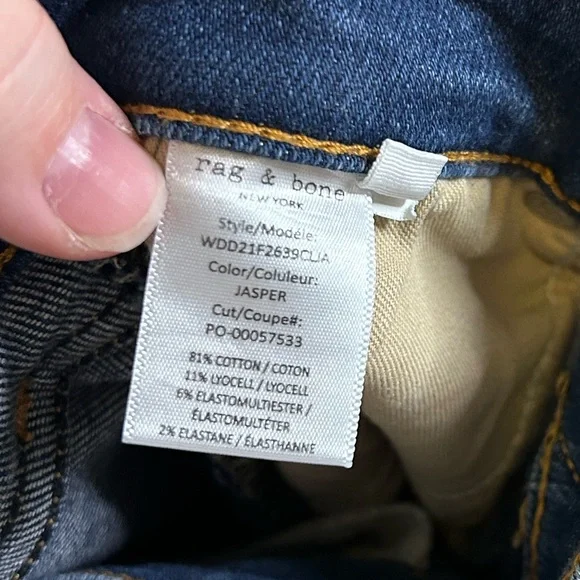 Rag & Bone Nina High Rise Ankle Skinny Jeans in Jasper Size 27 - Picture 9 of 12